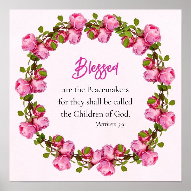 Beatitudes Series Bless är Peacemakers Skriv ut Poster (Framsidan)