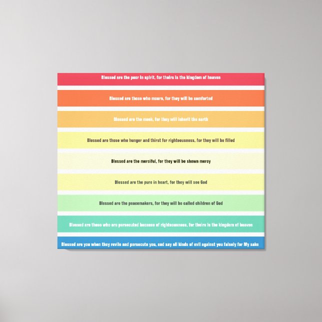 Beatitudes Stretched Kanvastryck (Framsida)