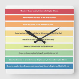 Beatitudes Wall Clock Fyrkantig Klocka