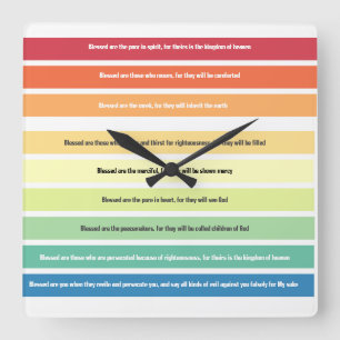 Beatitudes Wall Clock Fyrkantig Klocka