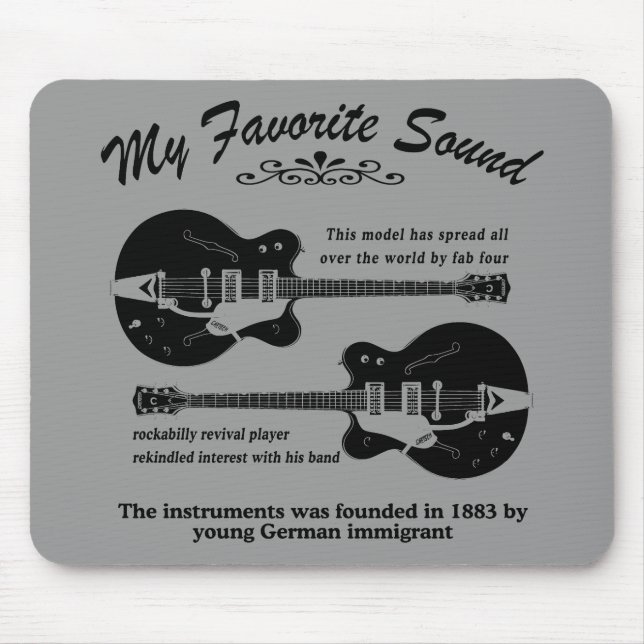 BEATLEGUITAR3 Mousepad Musmatta (Framsidan)