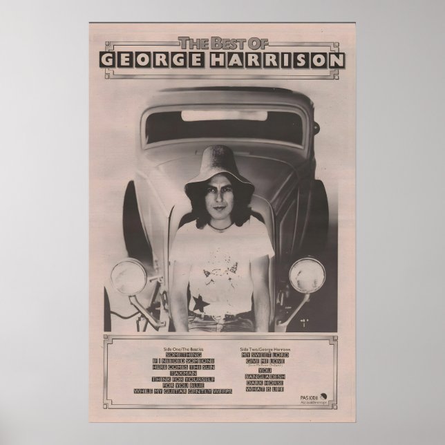 BEATLES-AFFISCH 1976 George Harrison - original NM Poster (Framsidan)