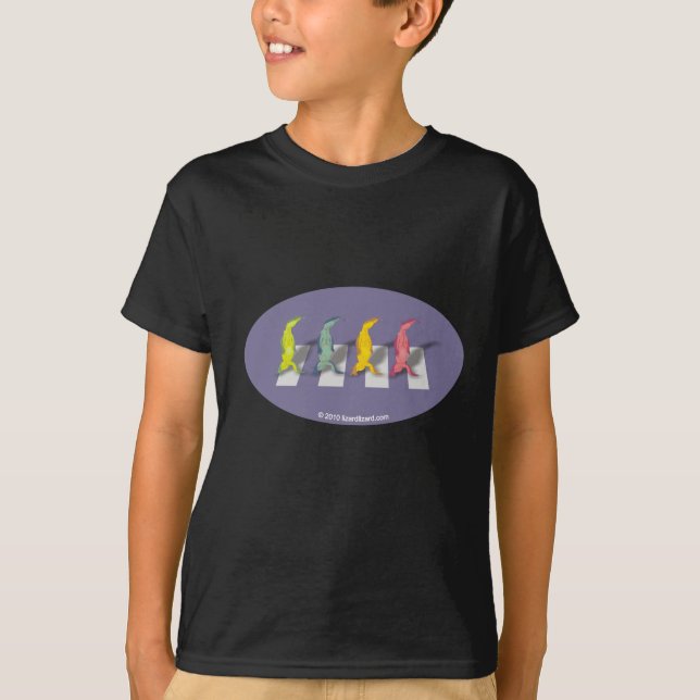 Beatles för 4 ödlor T-tröja T-shirt (Framsida)