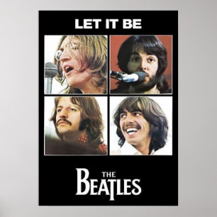 Beatles, klassisk sten, vintage band, brittisk mus poster