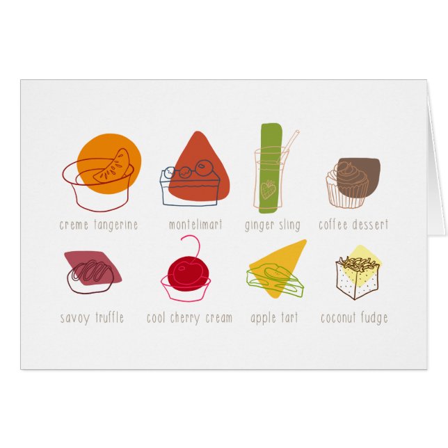 Beatles sweets hälsningskort (Framsidan Horizontal)