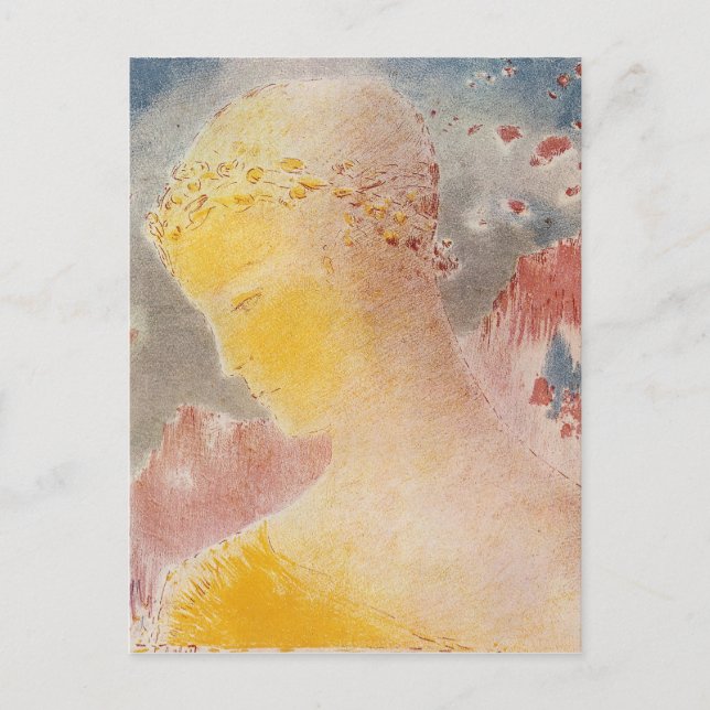 Beatrice av Bertrand-Jean Redon Vykort (Framsida)