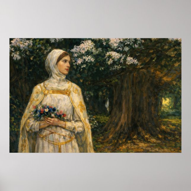 Beatrice av John William Waterhouse Poster (Framsidan)