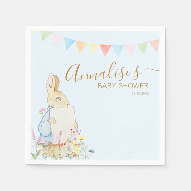 Beatrix Peter, Rabbit Woodland Baby Shower Pappersservett (Framsidan)