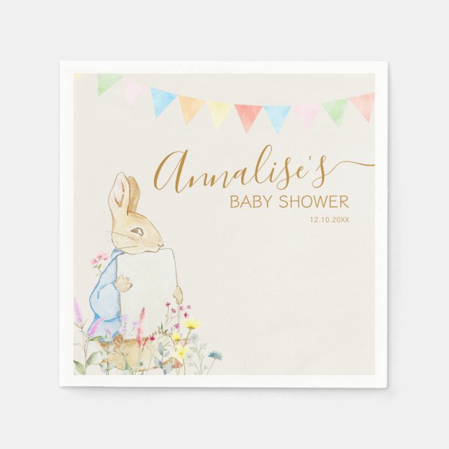 Beatrix Peter, Rabbit Woodland Baby Shower Pappersservett (Framsidan)