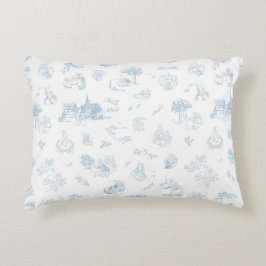 Beatrix Peter the Rabbit Toile Chinoiserie Blue  Prydnadskudde
