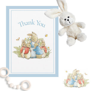 Beatrix Potter Blue Pojke Girl Tack Kort