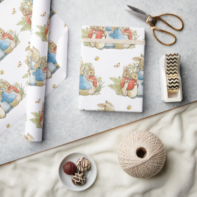Beatrix Potter Bunny Rabbit Gender Neutral Shower Presentpapper (Hantverk)