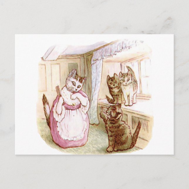 Beatrix Potter, Children's Story Bokar, Kittens Vykort (Framsida)