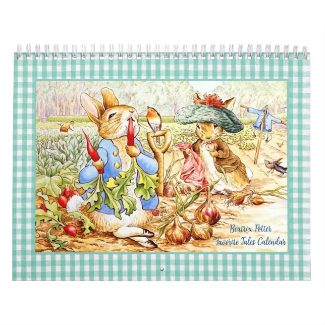 Beatrix-Potter Kalender för två sidor, medel Storl (Omslag)