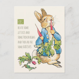 Beatrix Potter Kanin Gorging på radishes CC1115 Vykort