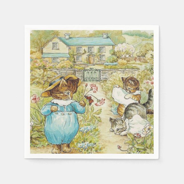 Beatrix Potter Kittens Pappersservett (Framsidan)