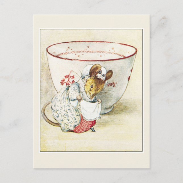 Beatrix Potter, Lady Mouse, tekopp Vykort (Framsida)