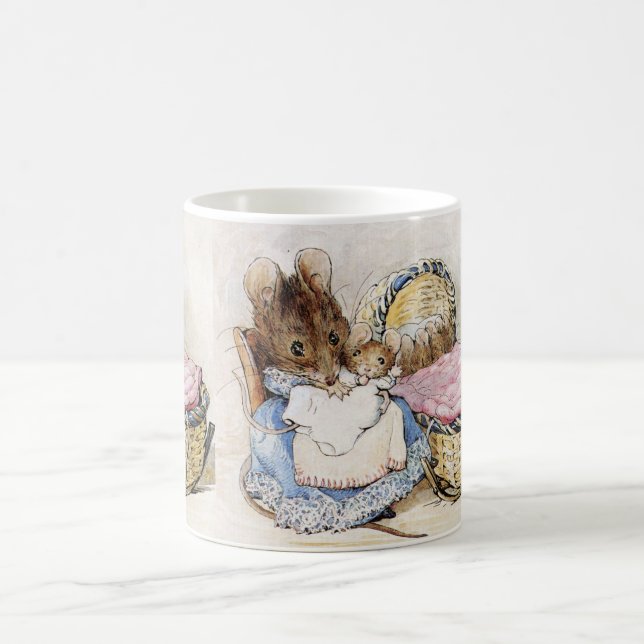 Beatrix Potter, mamma och Spädbarn Kaffemugg (Center)