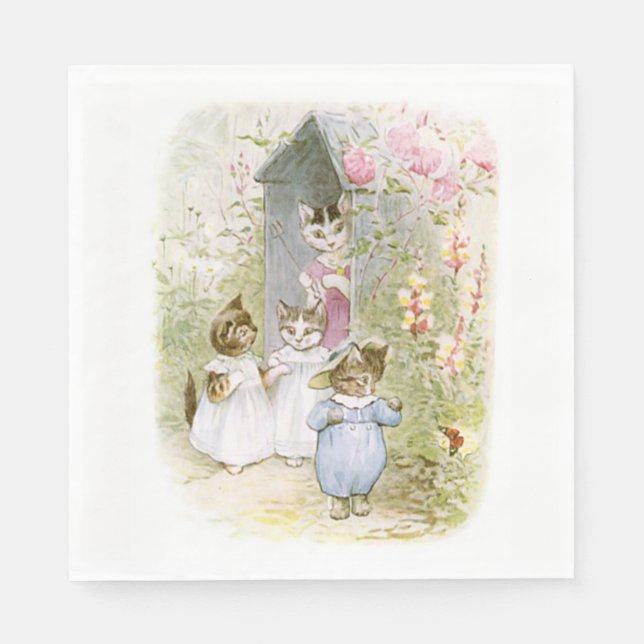 Beatrix Potter, Mittens Kitten. Pappersservett (Framsidan)