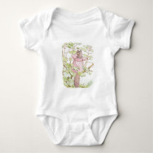 Beatrix Potter Mor Squirrel Rosa Dress Träd