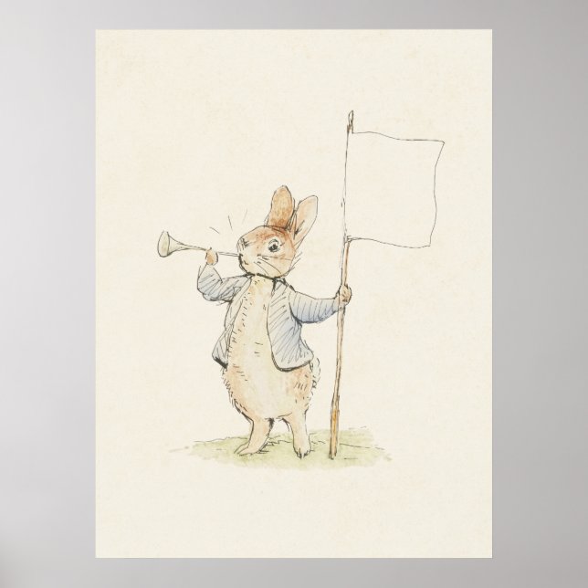Beatrix Potter Peter Rabbit Antik Kanin Tryck (Framsidan)
