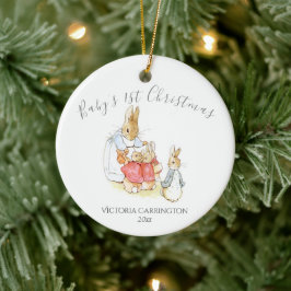 Beatrix Potter Peter Rabbit Baby:s första jul Julgransprydnad Keramik