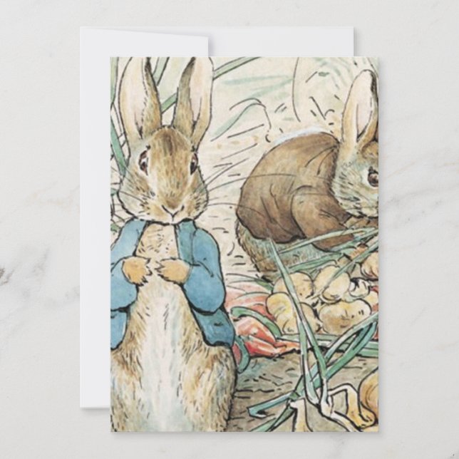 Beatrix Potter Peter Rabbit och Benjamin Bunny Inbjudningar (Framsida)