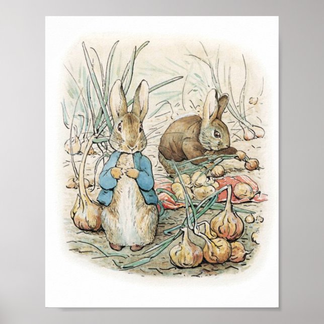 Beatrix Potter Peter Rabbit och Benjamin Bunny Poster (Framsidan)