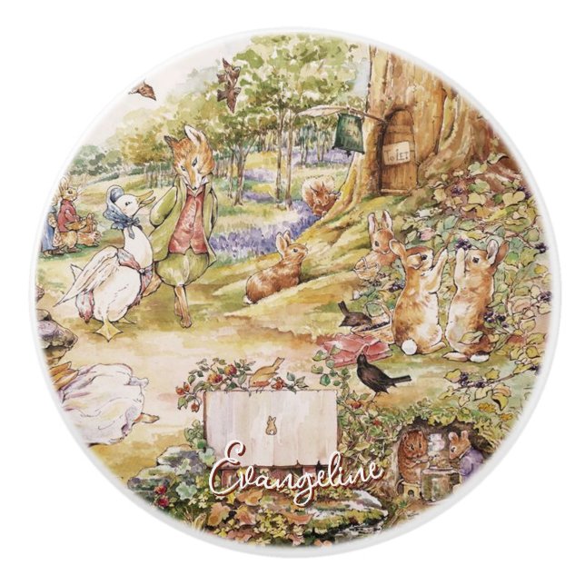 Beatrix Potter Peter Rabbit och Friends Knopp (Framsidan)