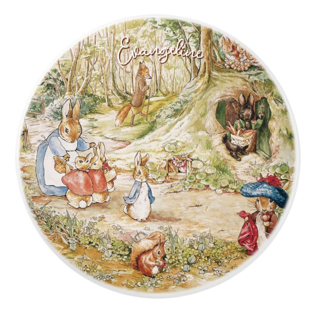 Beatrix Potter Peter Rabbit och Friends Knopp (Framsidan)