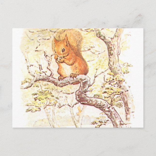 Beatrix Potter Squirrel Illustration Vykort (Framsida)
