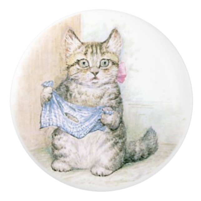 Beatrix Potter, Tom Kitten Ceramic Knob Knopp (Framsidan)
