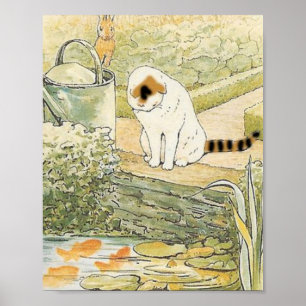 Beatrix Potter - vit katt Poster