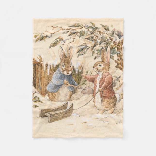 Beatrix Potter Winter Season Fleecefilt (Framsidan)