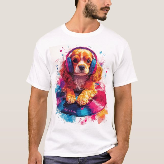 Beats & Barks - Cocker Spain Music T Shirt (Framsida)