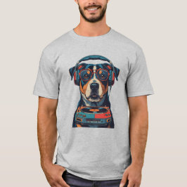 Beats & Barks: Hund DJ T Shirt