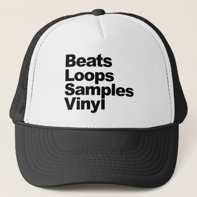 Beats Loops Samples Vinyl Truckerkeps (Framsida)