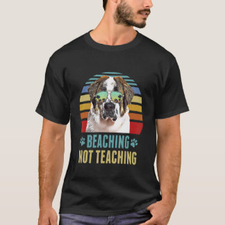 BeAtt inte undervisa St Bernard Hund Teacher Summ T Shirt