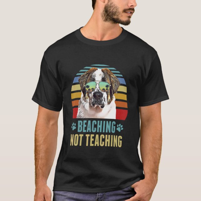 BeAtt inte undervisa St Bernard Hund Teacher Summ T Shirt (Framsida)