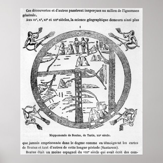 Beatus of Turin mappamundi Poster (Framsidan)