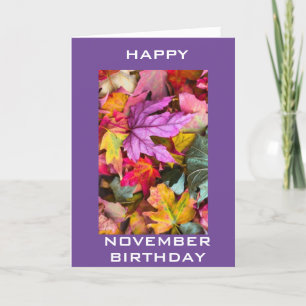 ***BEATUTIFUL NOVEMBER BIRTHDAY HÄLSNING*** HELGKORT