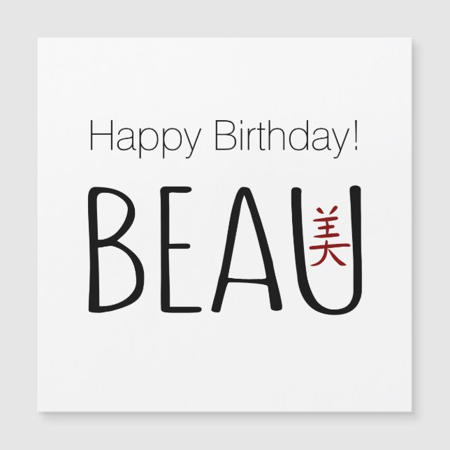 Beau Birthday (Framsida)