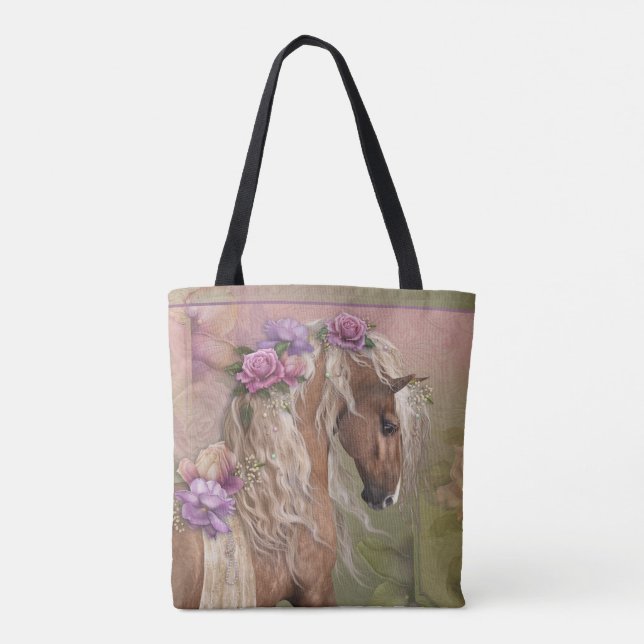 Beau Cheval Tote Bag Tygkasse (Baksida)