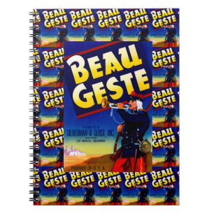 Beau Geste-etikett - flera utskrifter Anteckningsbok Med Spiral