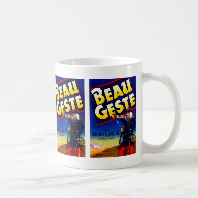 Beau Geste-etikett Kaffemugg (Höger)