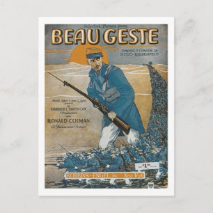 Beau Geste Vintage Songbook Cover Vykort