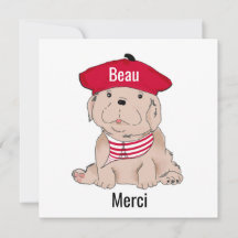 Beau Merci Note-kort