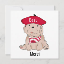 Beau Merci Note-kort Anteckningskort
