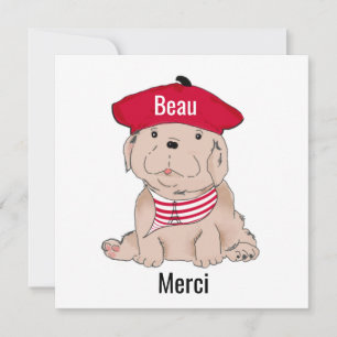 Beau Merci Note-kort Anteckningskort