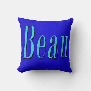Beau-Namn-Logotyp om blåmusaik, Kudde